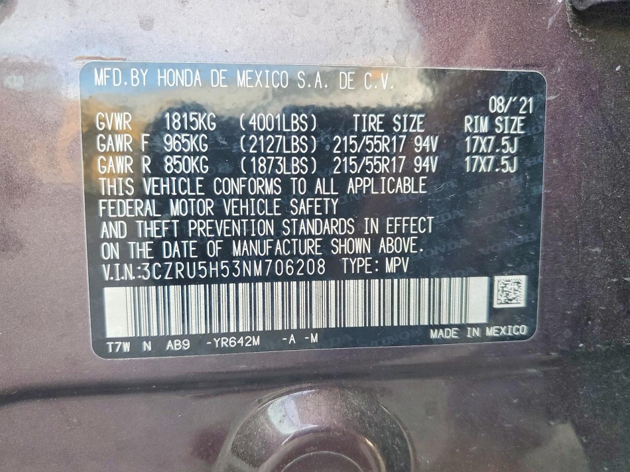 2022 Honda Hr-V Ex - zdjęcie 13