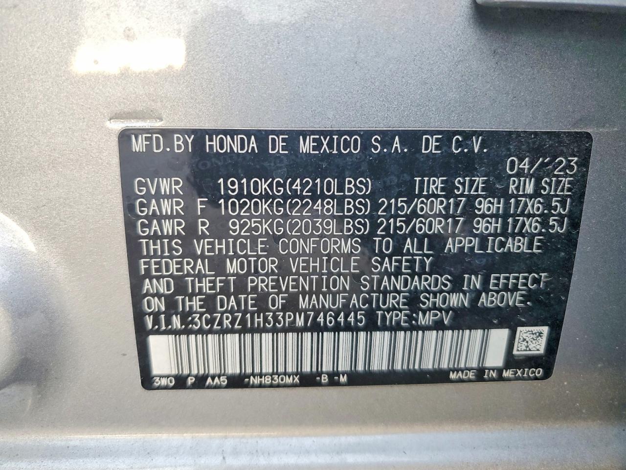 2023 Honda Hr-V Lx - zdjęcie 13