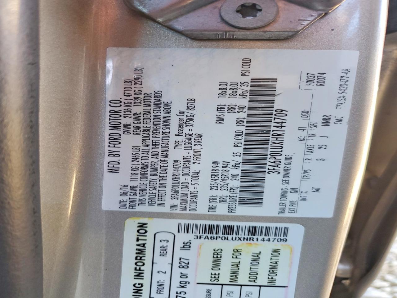 2017 Ford Fusion Se Hybrid - zdjęcie 12