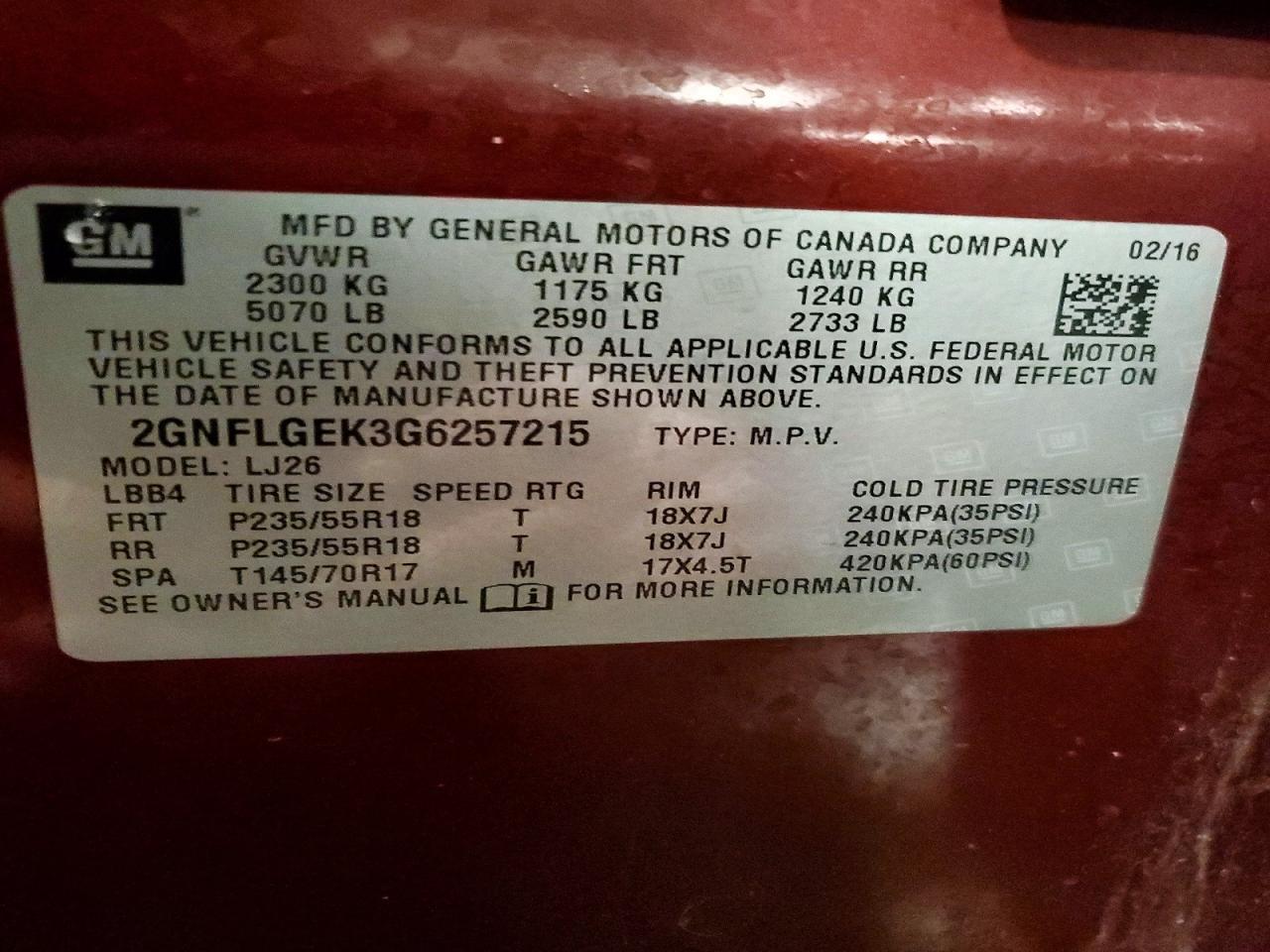 2016 Chevrolet Equinox Ltz - zdjęcie 13