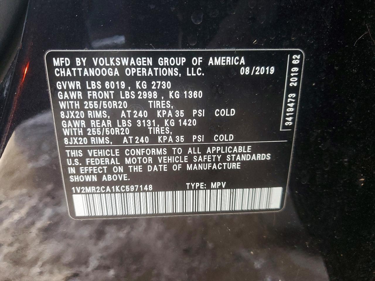 2019 Volkswagen Atlas Sel - zdjęcie 13
