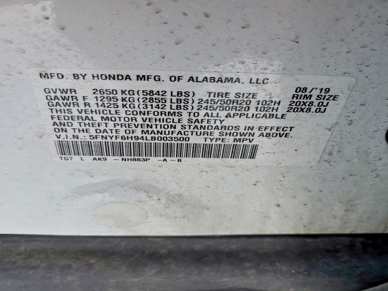 2020 Honda Pilot Tour - zdjęcie 13