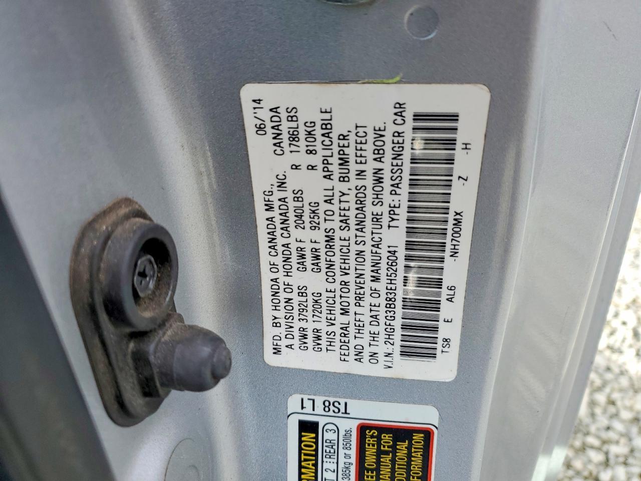 2014 Honda Civic Ex - zdjęcie 12