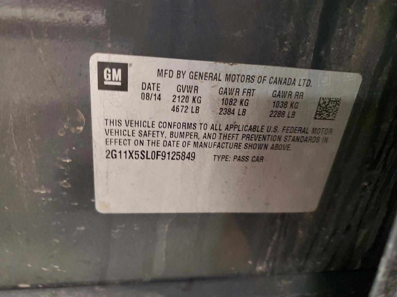 2015 Chevrolet Impala Ls - zdjęcie 12