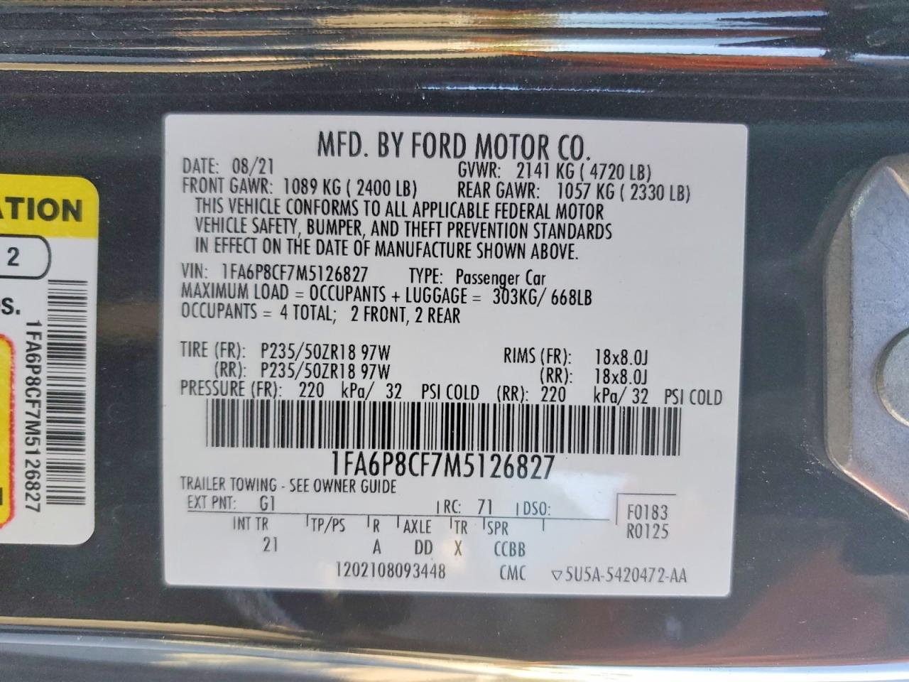 2021 Ford Mustang Gt - zdjęcie 12