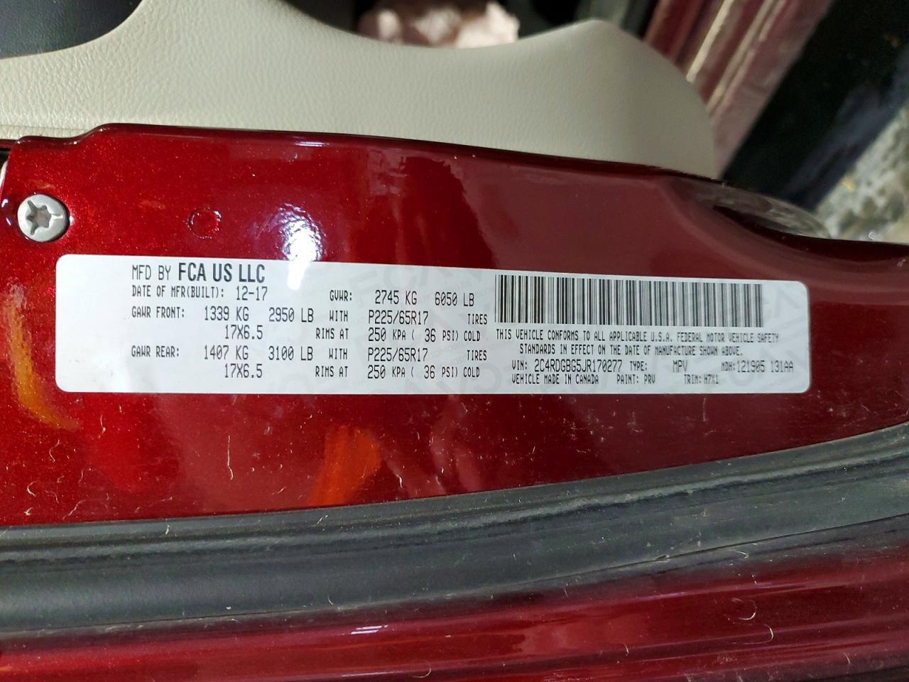 2018 Dodge Grand Caravan Se - zdjęcie 13