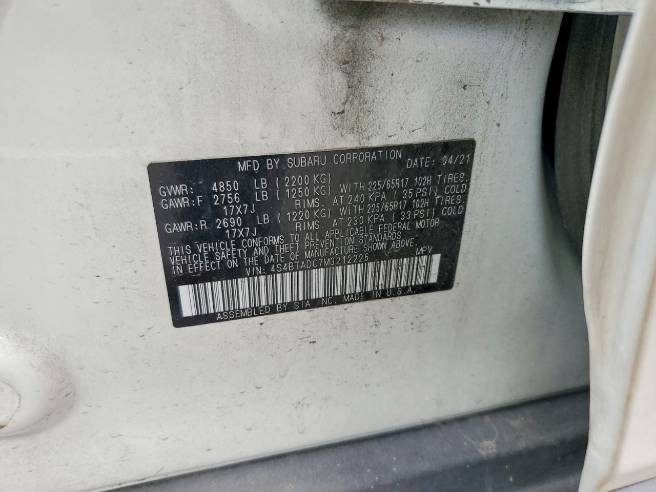 2021 Subaru Outback Premium - zdjęcie 13