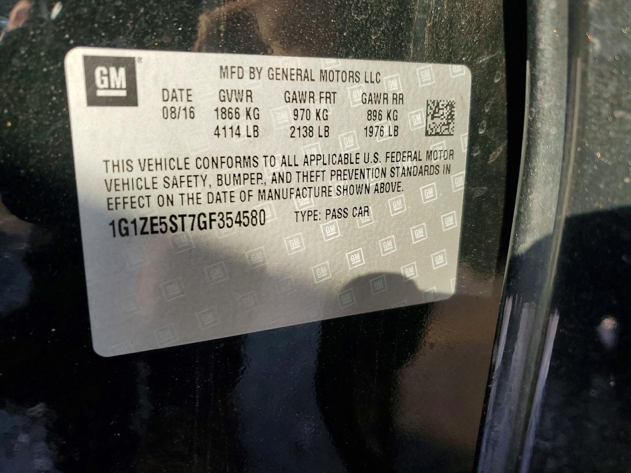 2016 Chevrolet Malibu Lt - zdjęcie 12