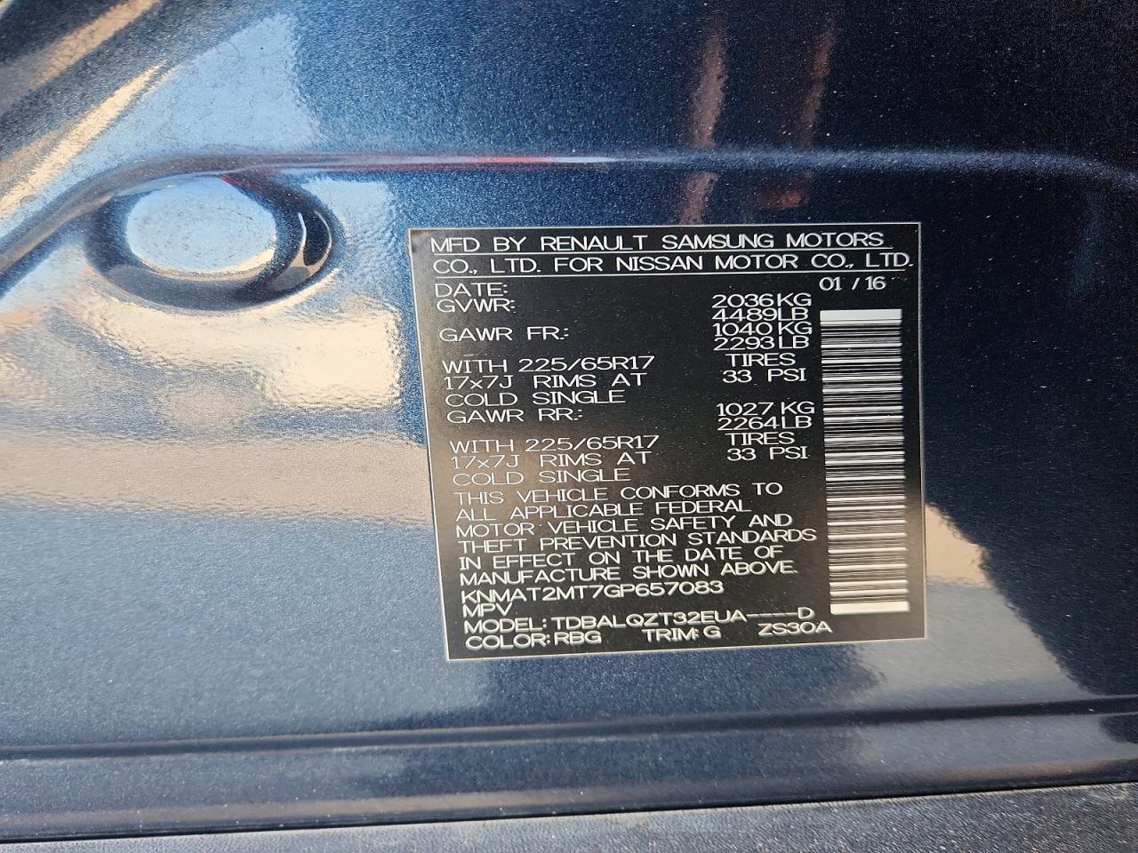 2016 Nissan Rogue Sv - zdjęcie 12