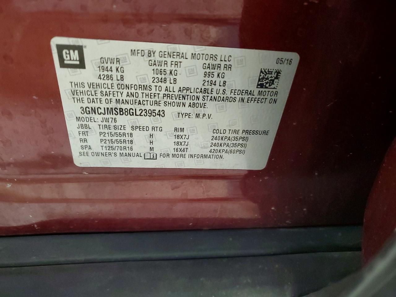 2016 Chevrolet Trax Ltz - zdjęcie 13