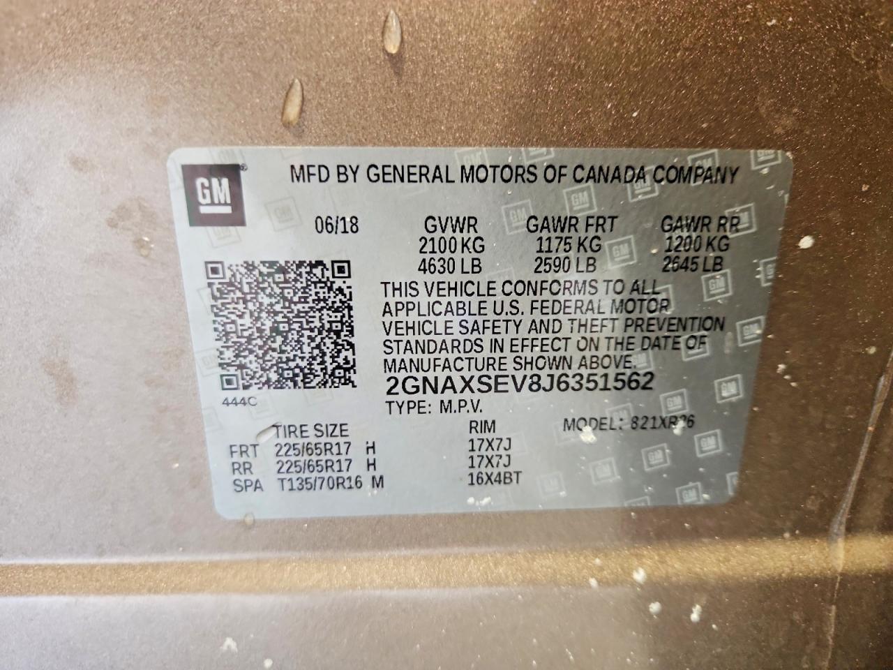 2018 Chevrolet Equinox Lt - zdjęcie 12