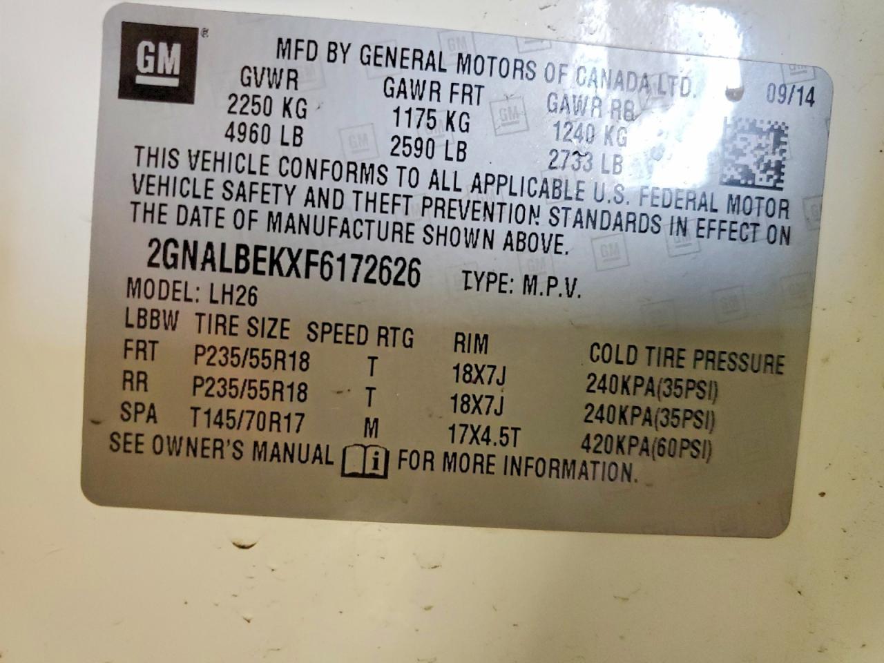 2015 Chevrolet Equinox Lt - zdjęcie 13