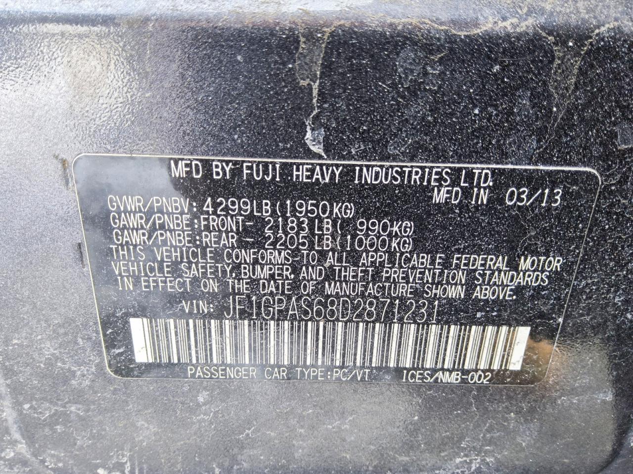 2013 Subaru Impreza Sport Limited - zdjęcie 12