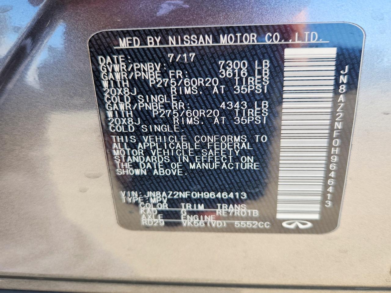 2017 Infinity Qx80 - zdjęcie 13