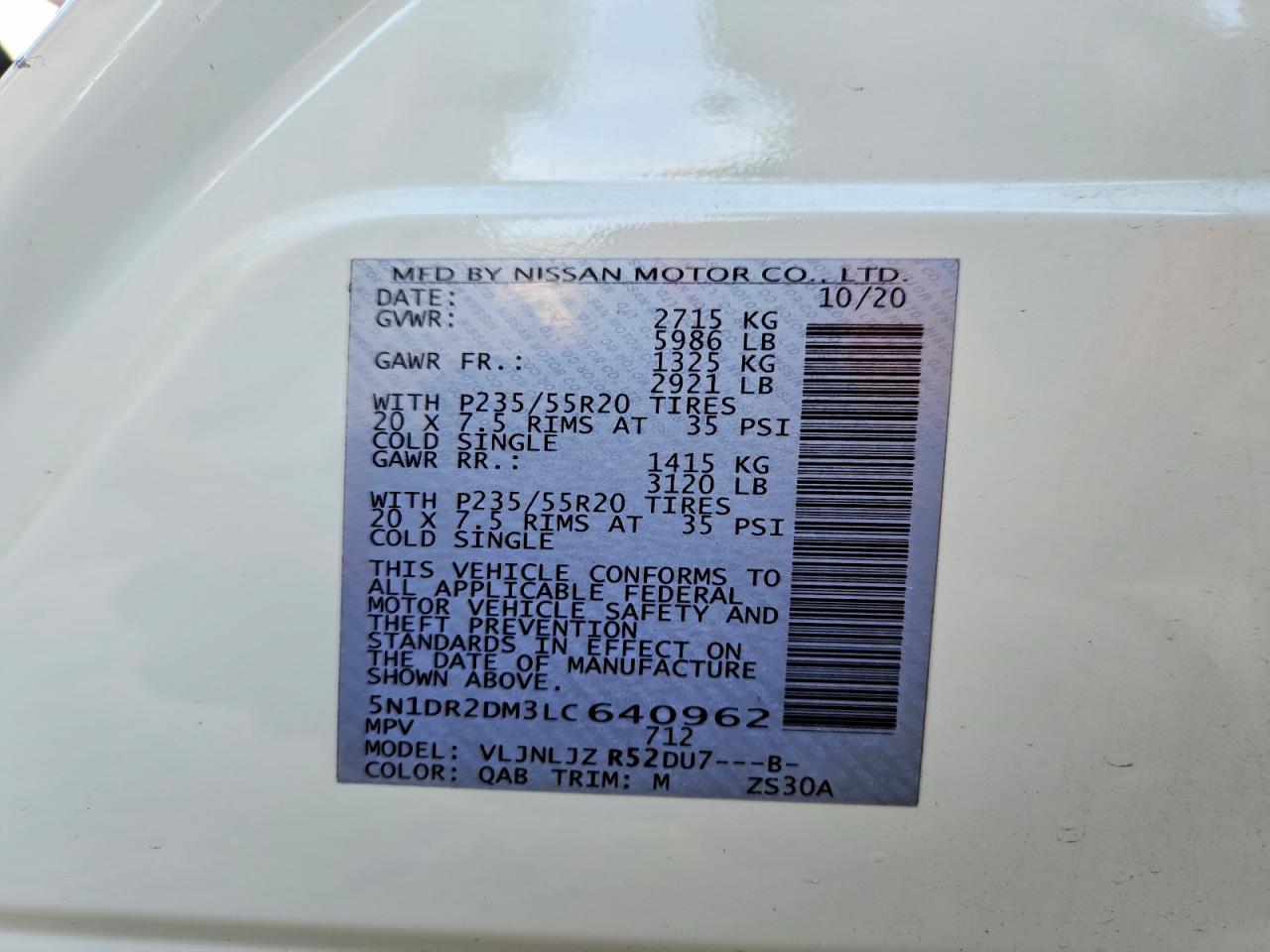 2020 Nissan Pathfinder Platinum - zdjęcie 14