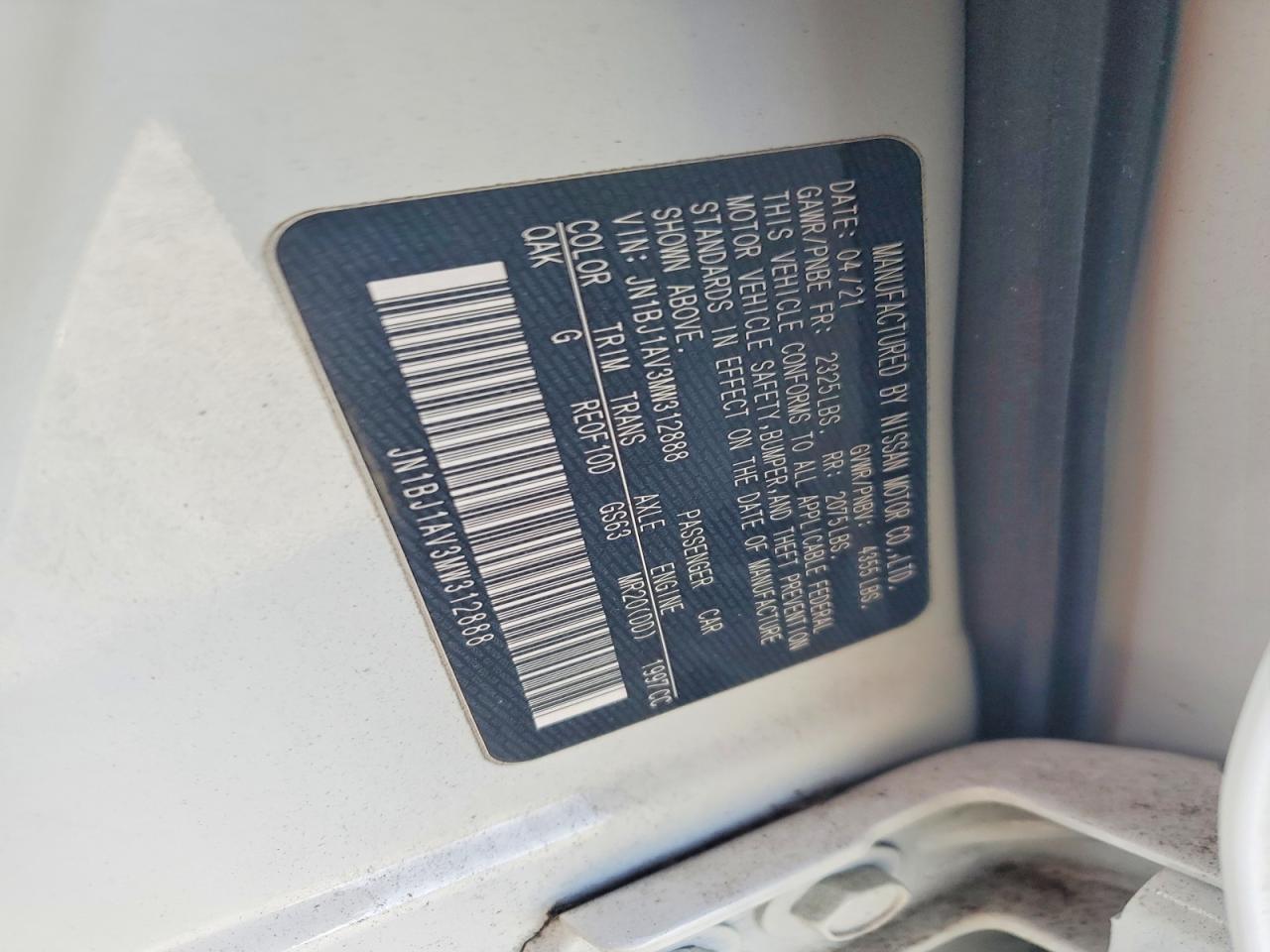 2021 Nissan Rogue Sport S - zdjęcie 12