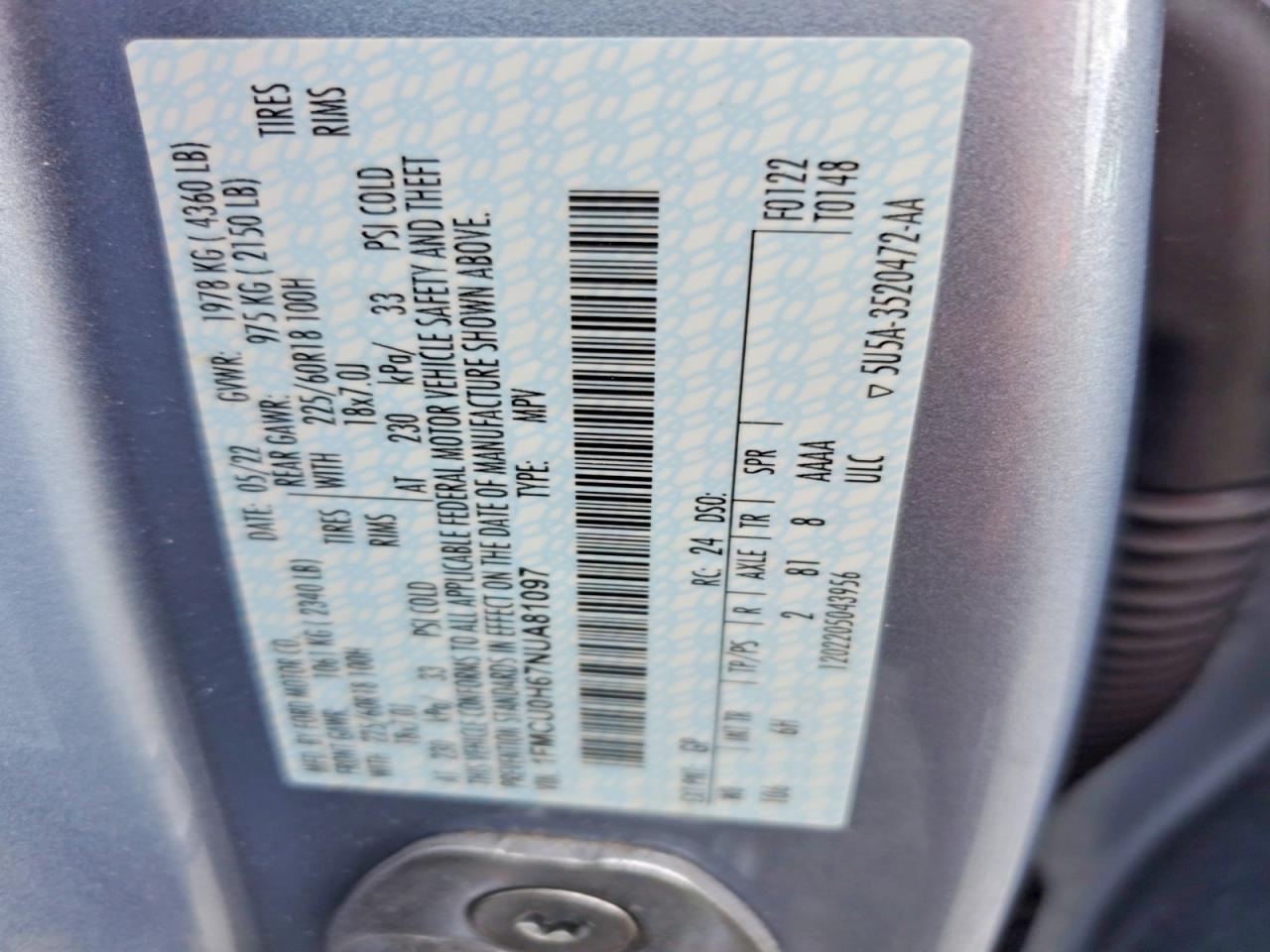 2022 Ford Escape Sel - zdjęcie 14