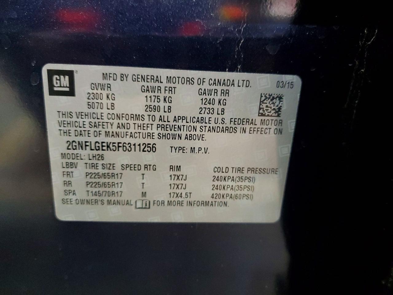 2015 Chevrolet Equinox Lt - zdjęcie 14