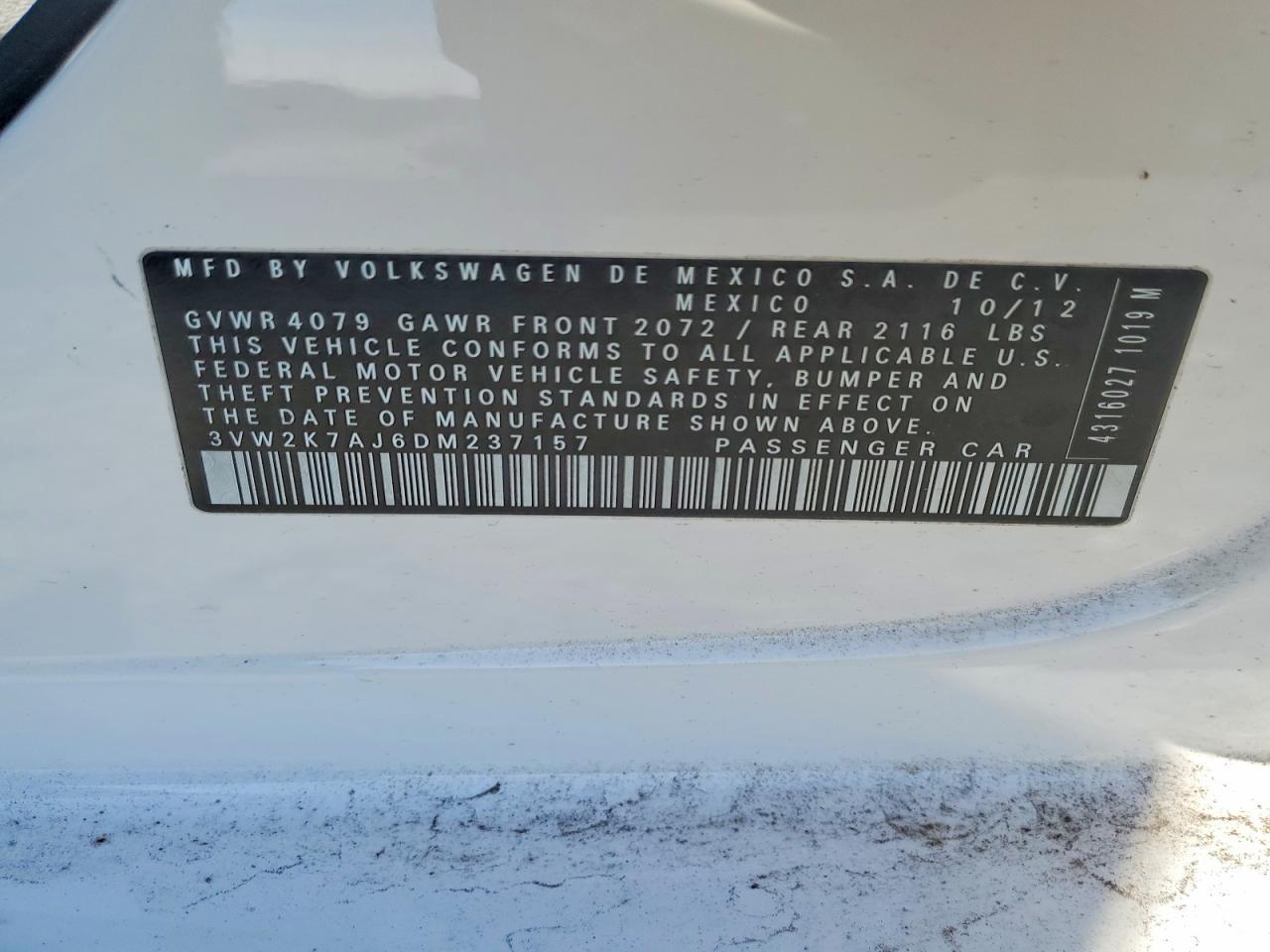 2013 Volkswagen Jetta Base - zdjęcie 12