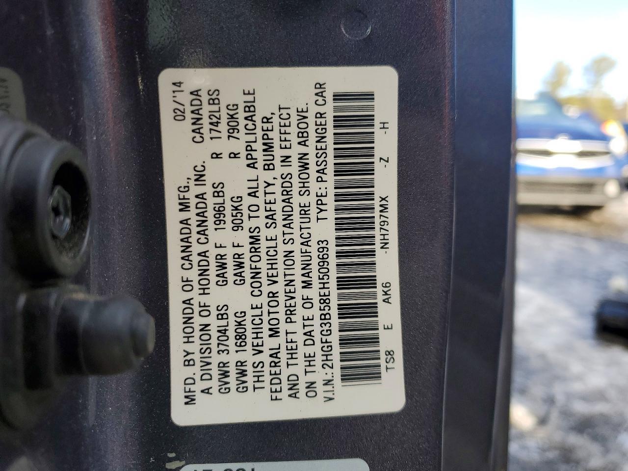 2014 Honda Civic Lx - zdjęcie 12