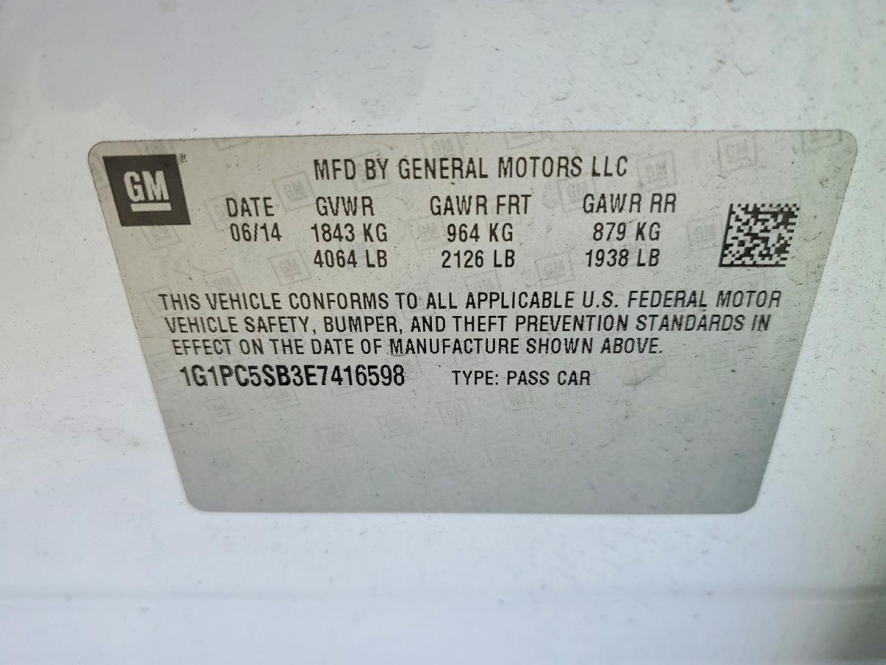 2014 Chevrolet Cruze Lt - zdjęcie 12