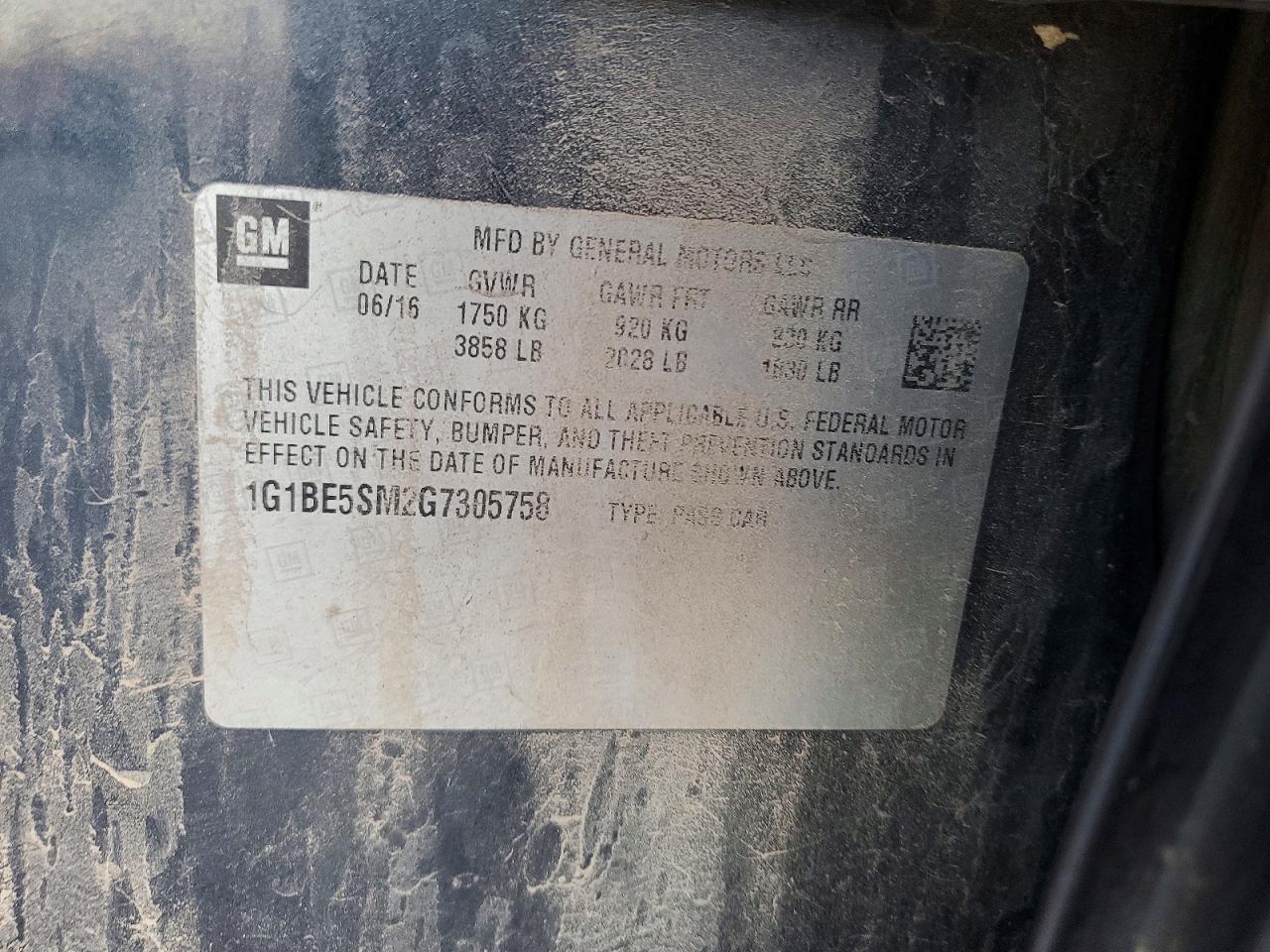 2016 Chevrolet Cruze Lt - zdjęcie 12