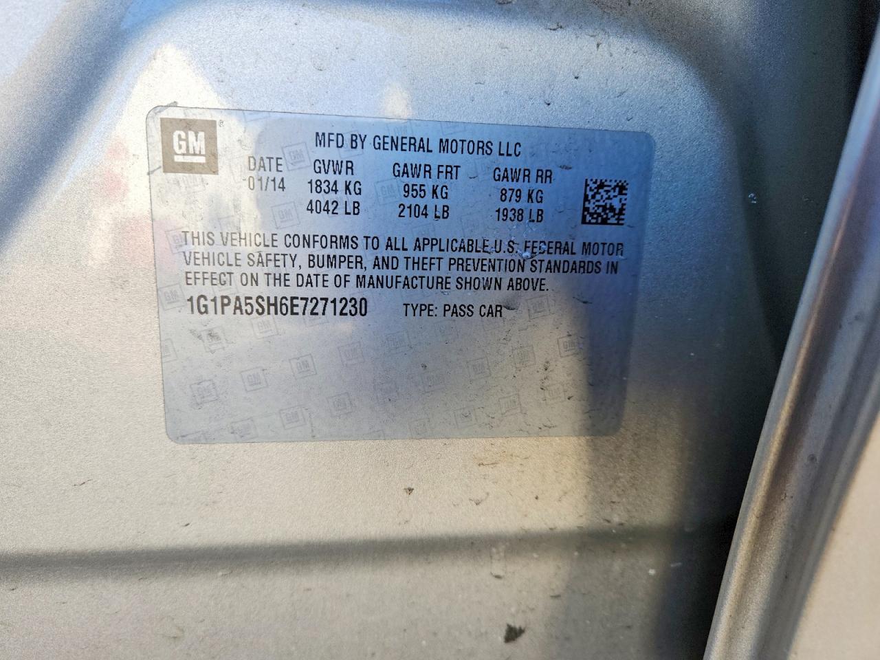 2014 Chevrolet Cruze Ls - zdjęcie 13