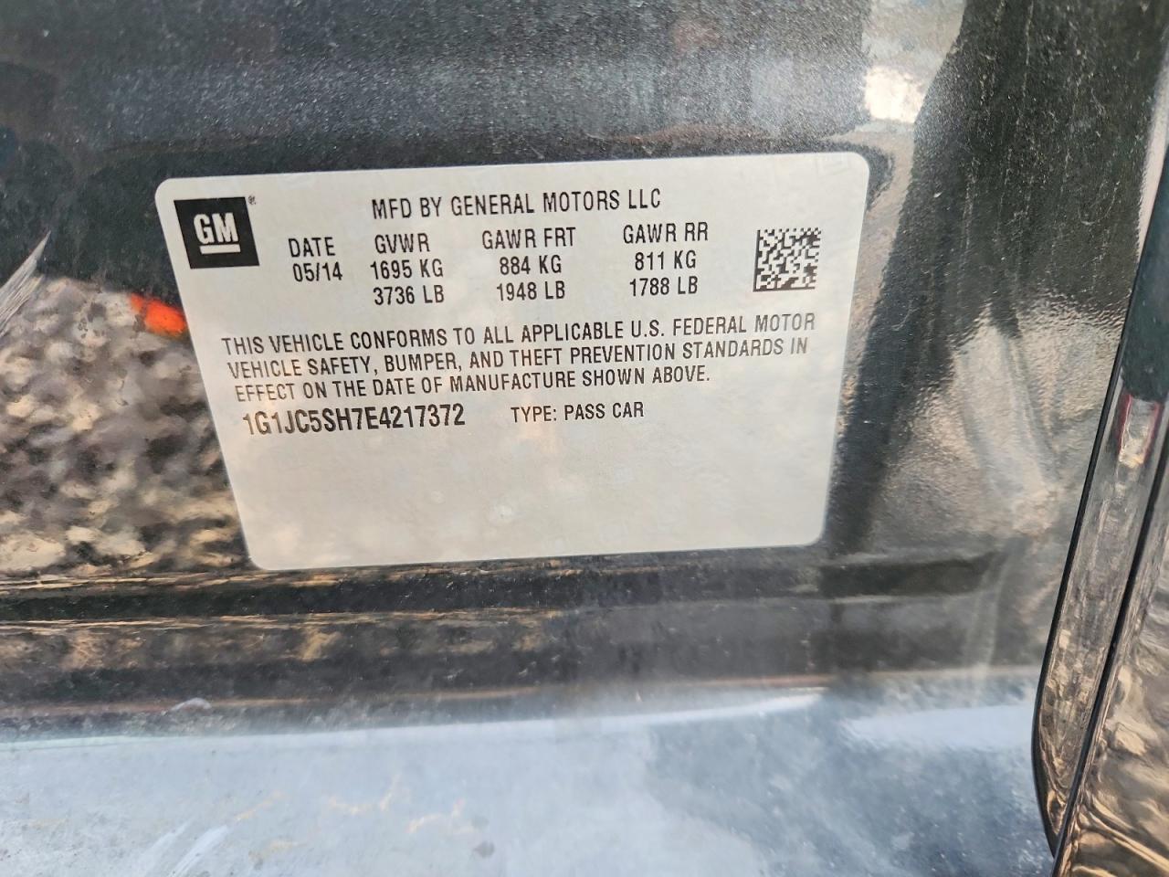 2014 Chevrolet Sonic Lt - zdjęcie 12