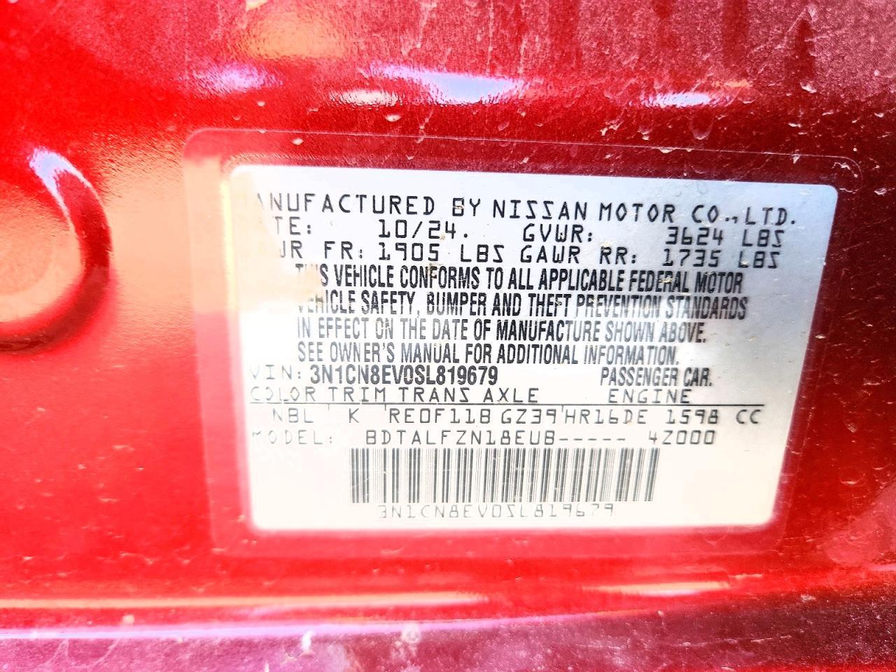 2025 Nissan Versa Sv - zdjęcie 12