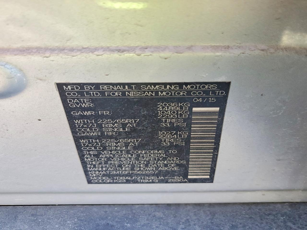 2015 Nissan Rogue S - zdjęcie 13