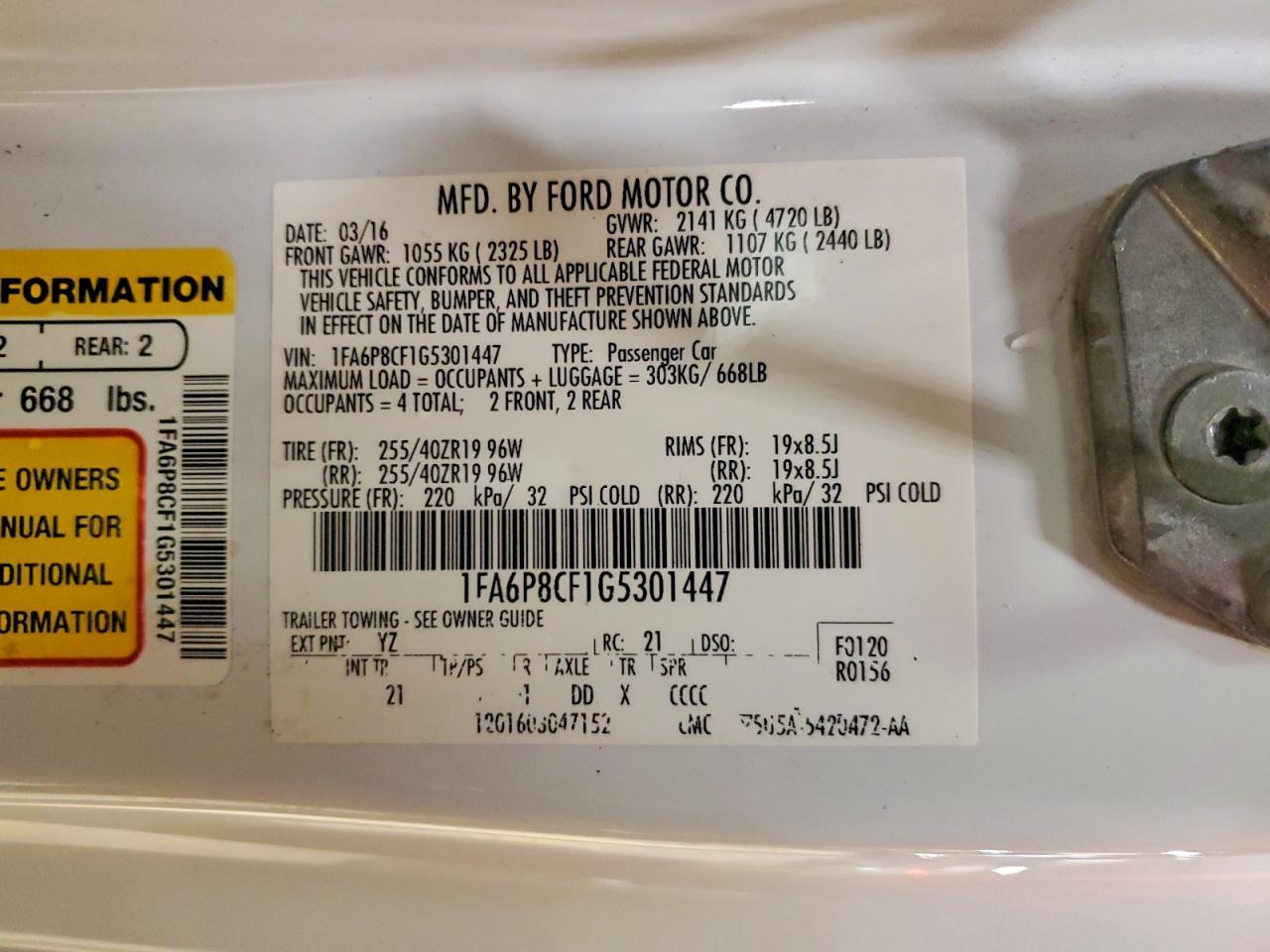 2016 Ford Mustang Gt - zdjęcie 12