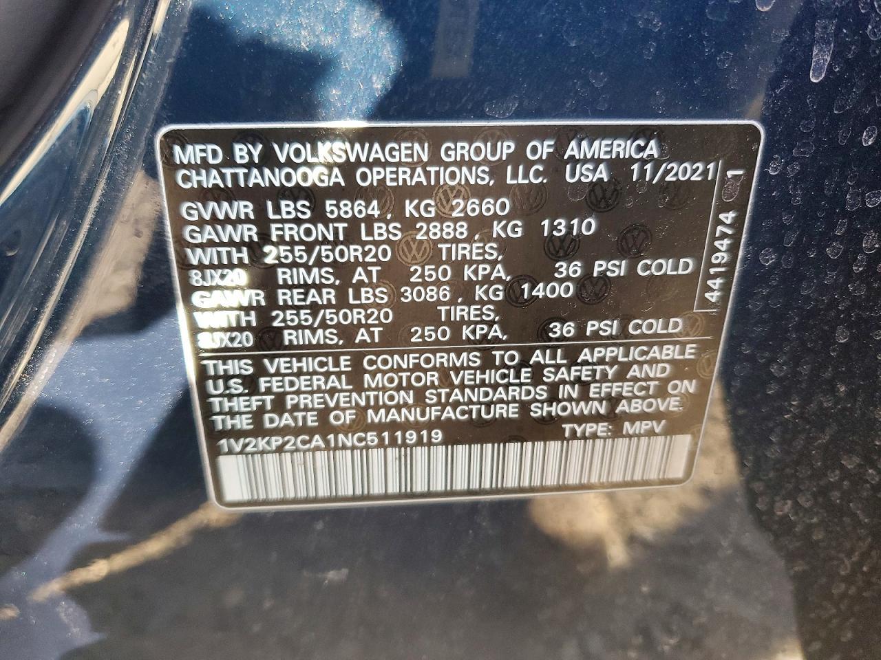 2022 Volkswagen Atlas Se - zdjęcie 13