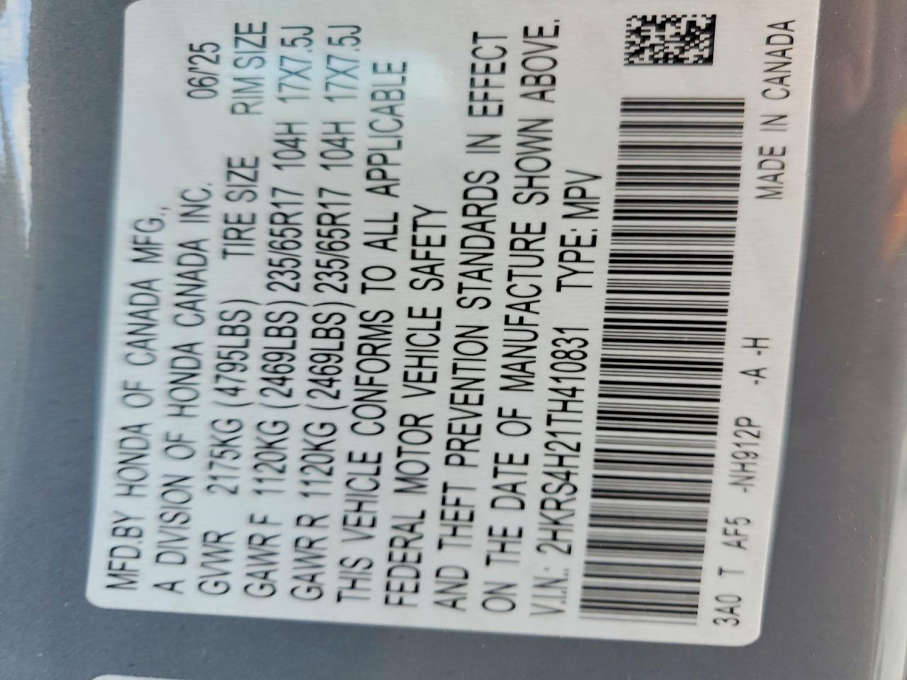 2026 Honda Cr-V Lx - zdjęcie 14