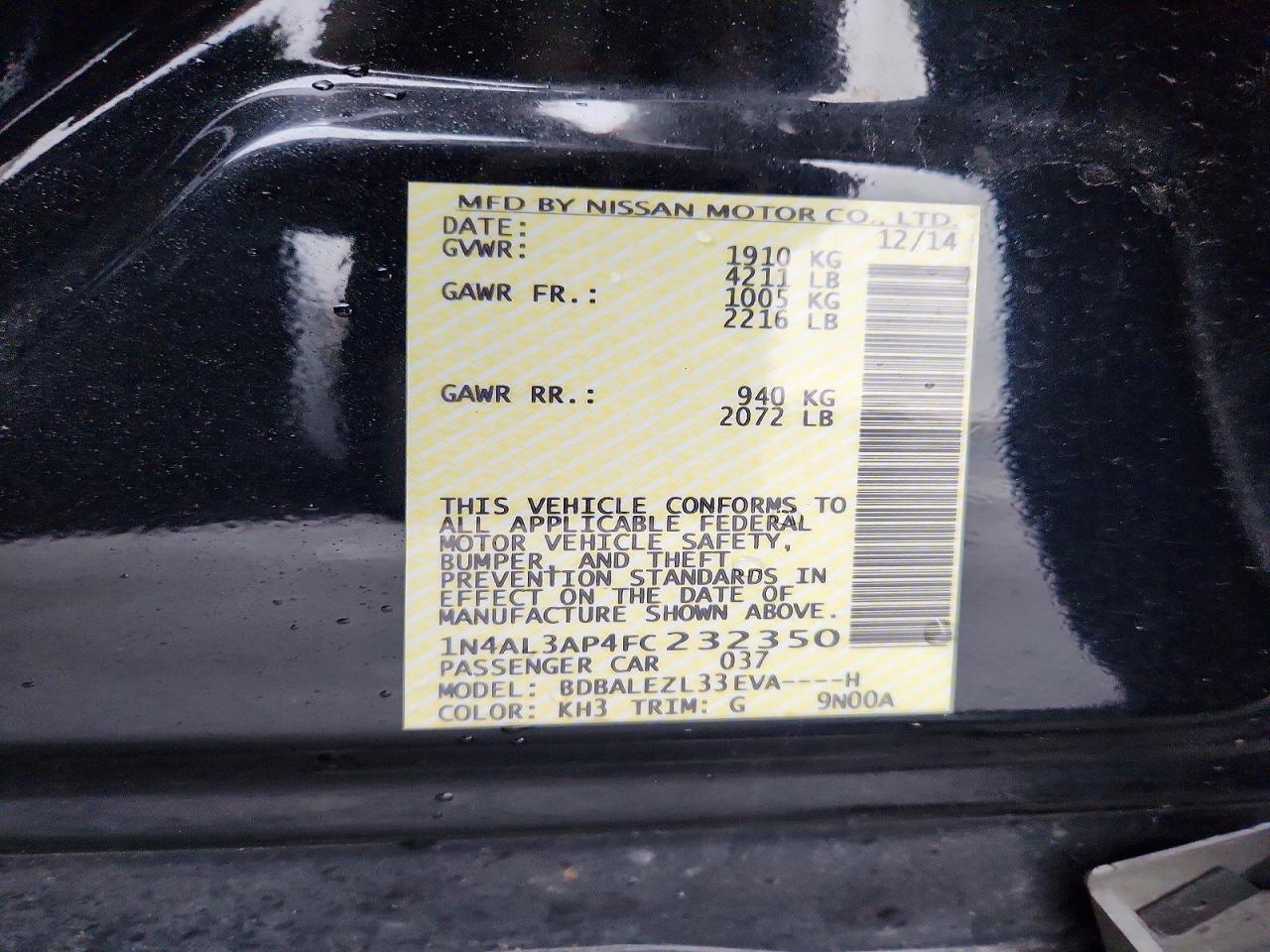 2015 Nissan Altima 2.5 - zdjęcie 13