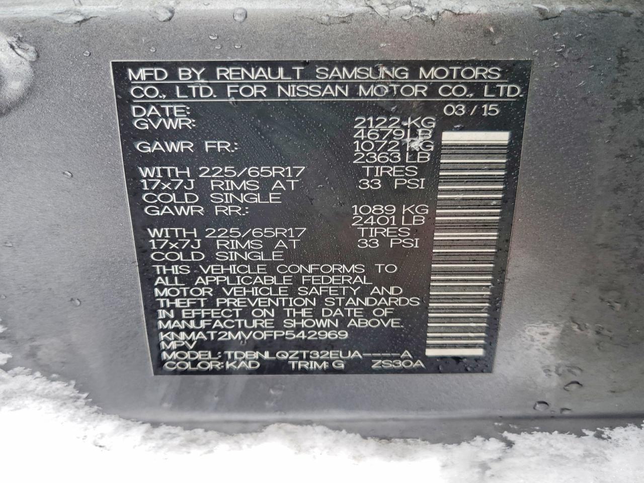 2015 Nissan Rogue S - zdjęcie 13