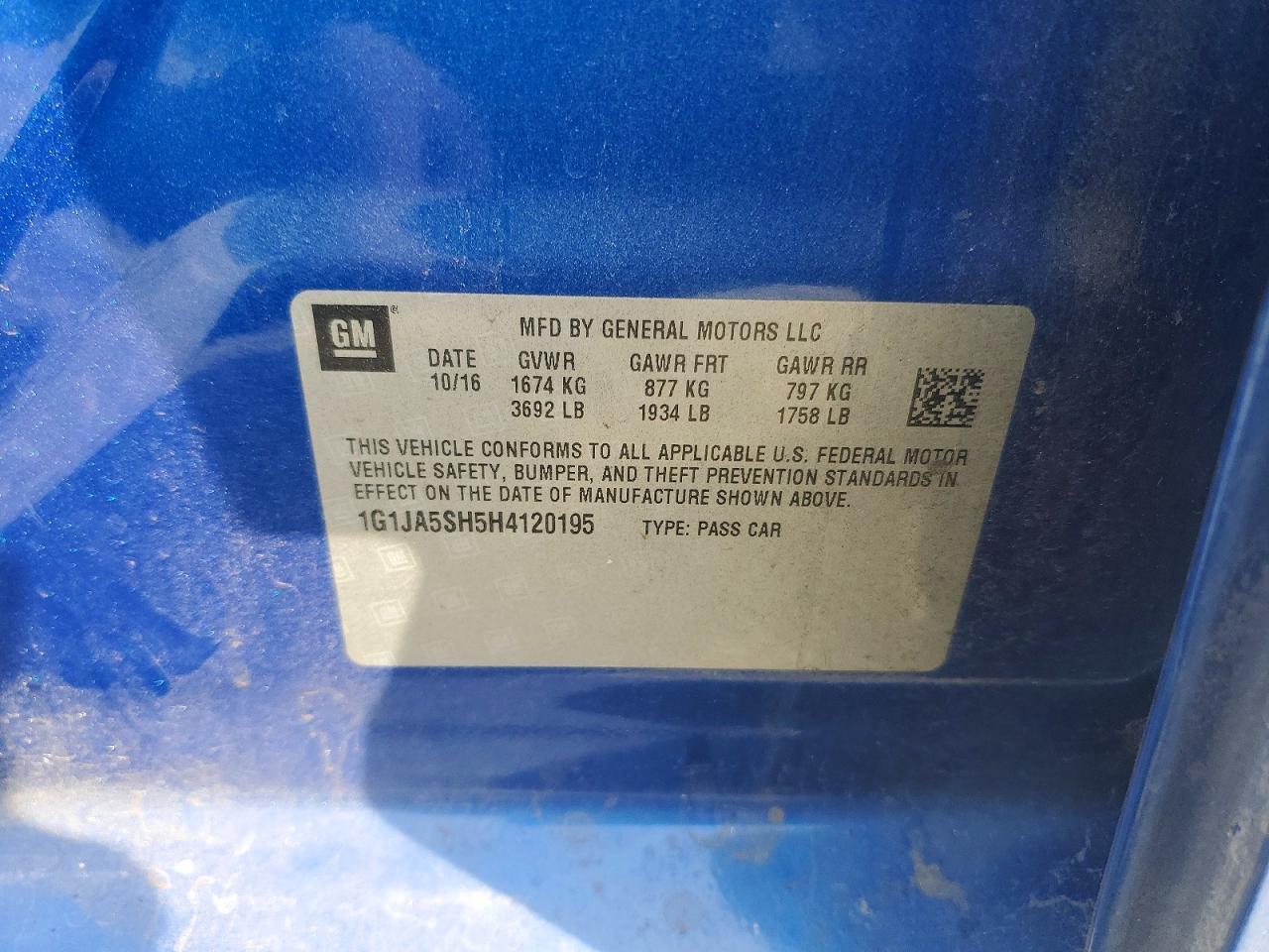 2017 Chevrolet Sonic Ls - zdjęcie 12