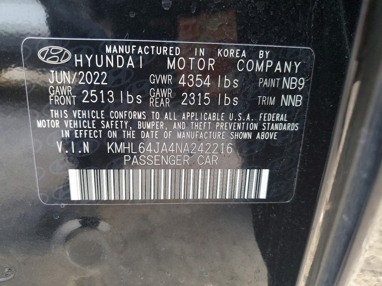 2022 Hyundai Sonata Sel - zdjęcie 12