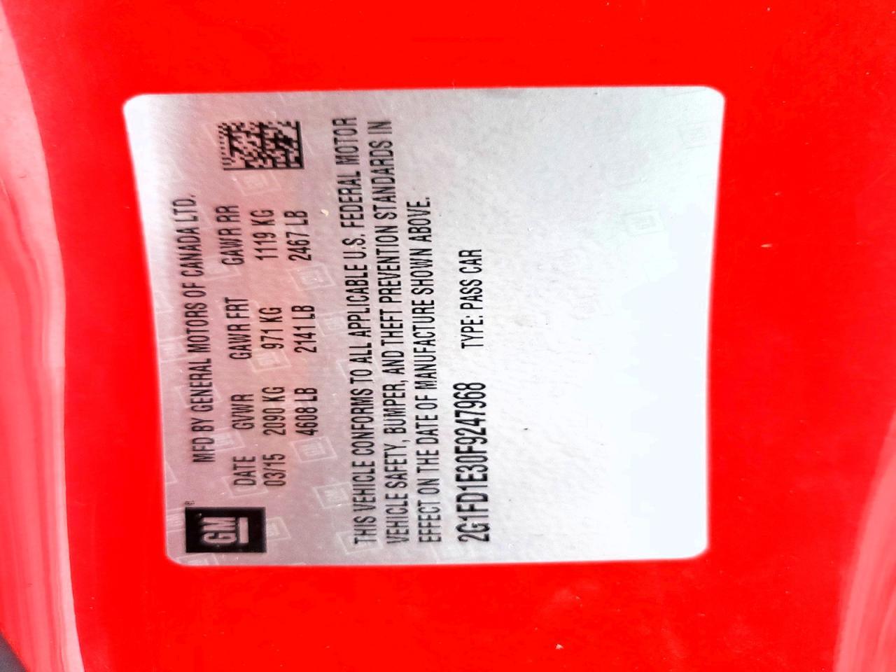 2015 Chevrolet Camaro Lt - zdjęcie 12