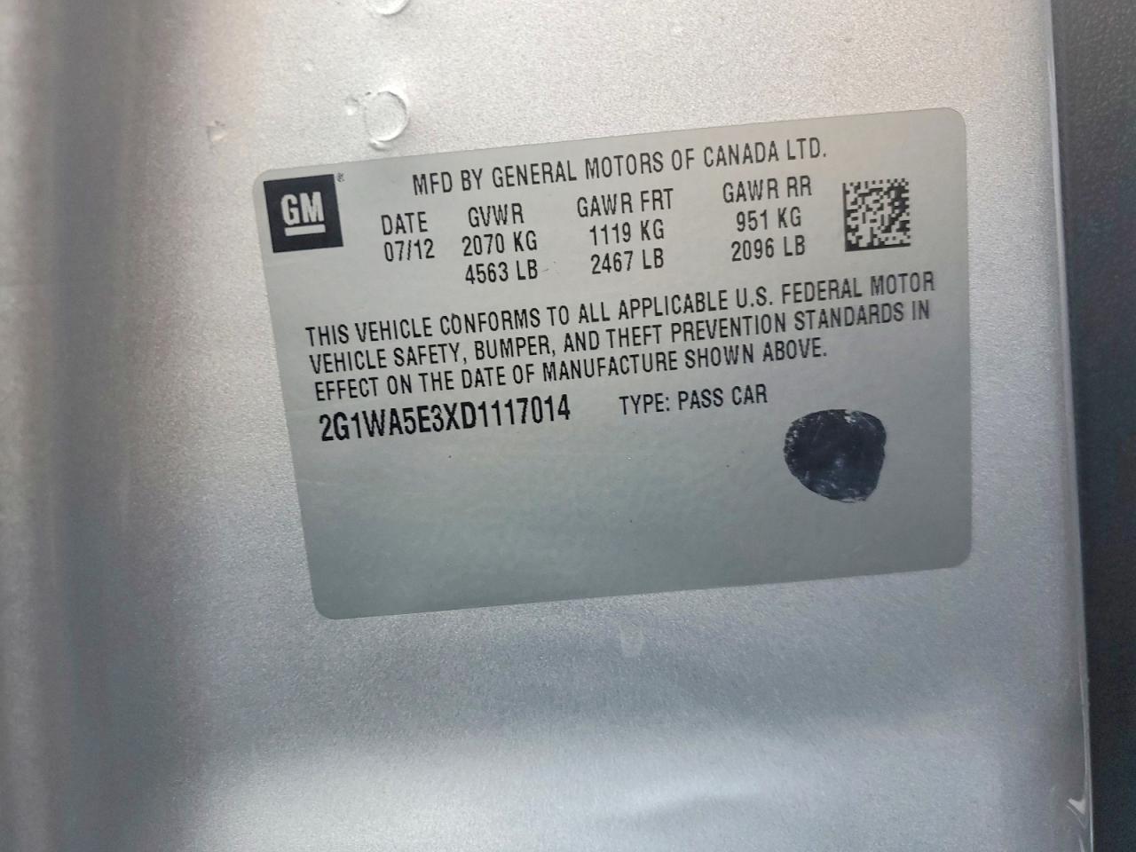 2013 Chevrolet Impala Ls - zdjęcie 12