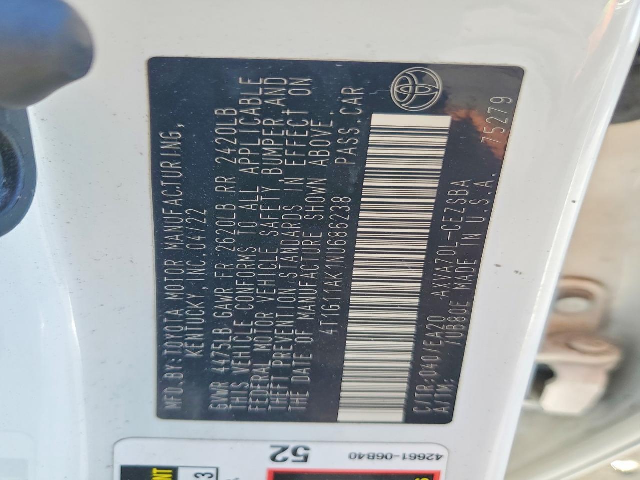 2022 Toyota Camry Se - zdjęcie 12