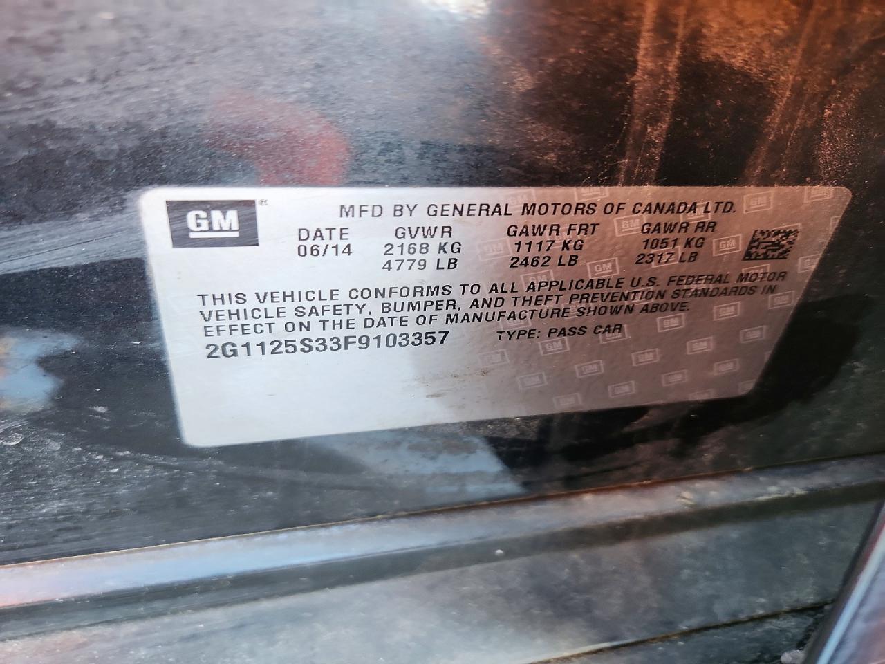 2015 Chevrolet Impala Lt - zdjęcie 12