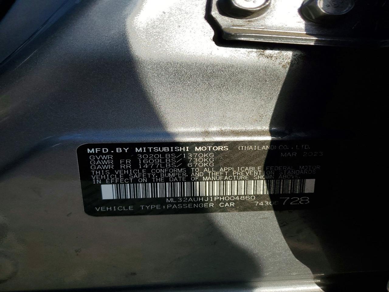 2023 Mitsubishi Mirage Es - zdjęcie 12