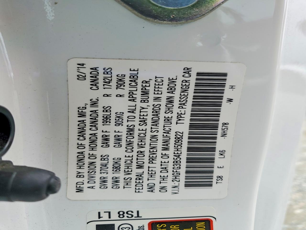 2014 Honda Civic Lx - zdjęcie 12