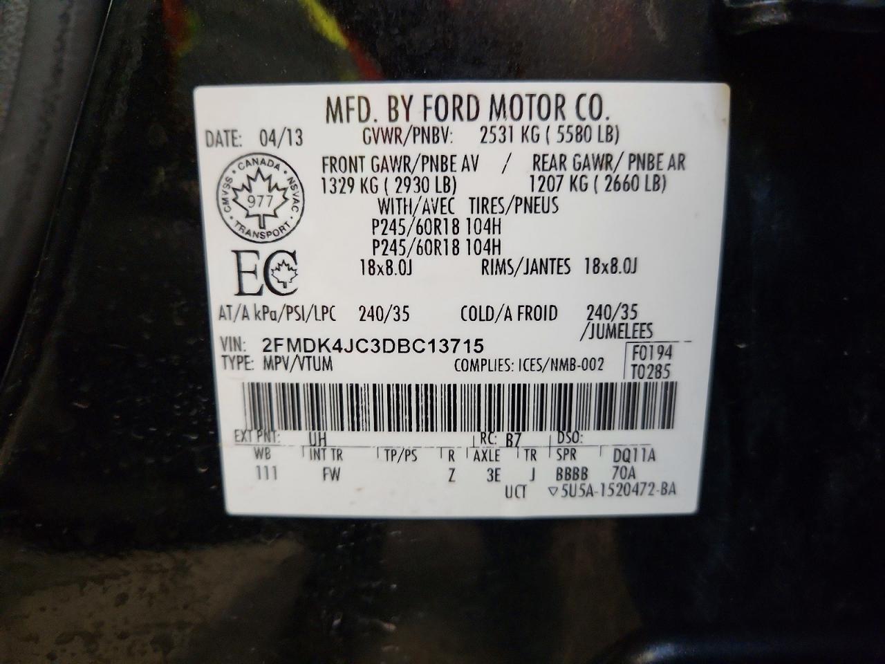 2013 Ford Edge Sel - zdjęcie 13