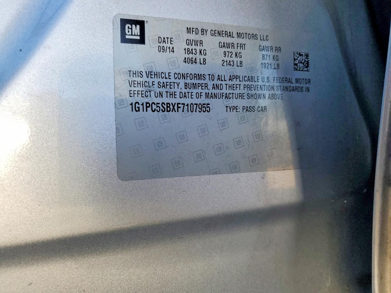 2015 Chevrolet Cruze Lt - zdjęcie 12