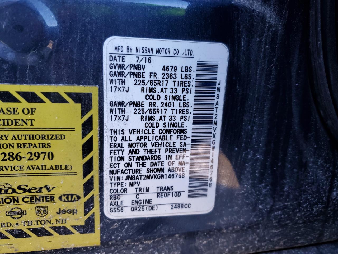 2016 Nissan Rogue S - zdjęcie 14