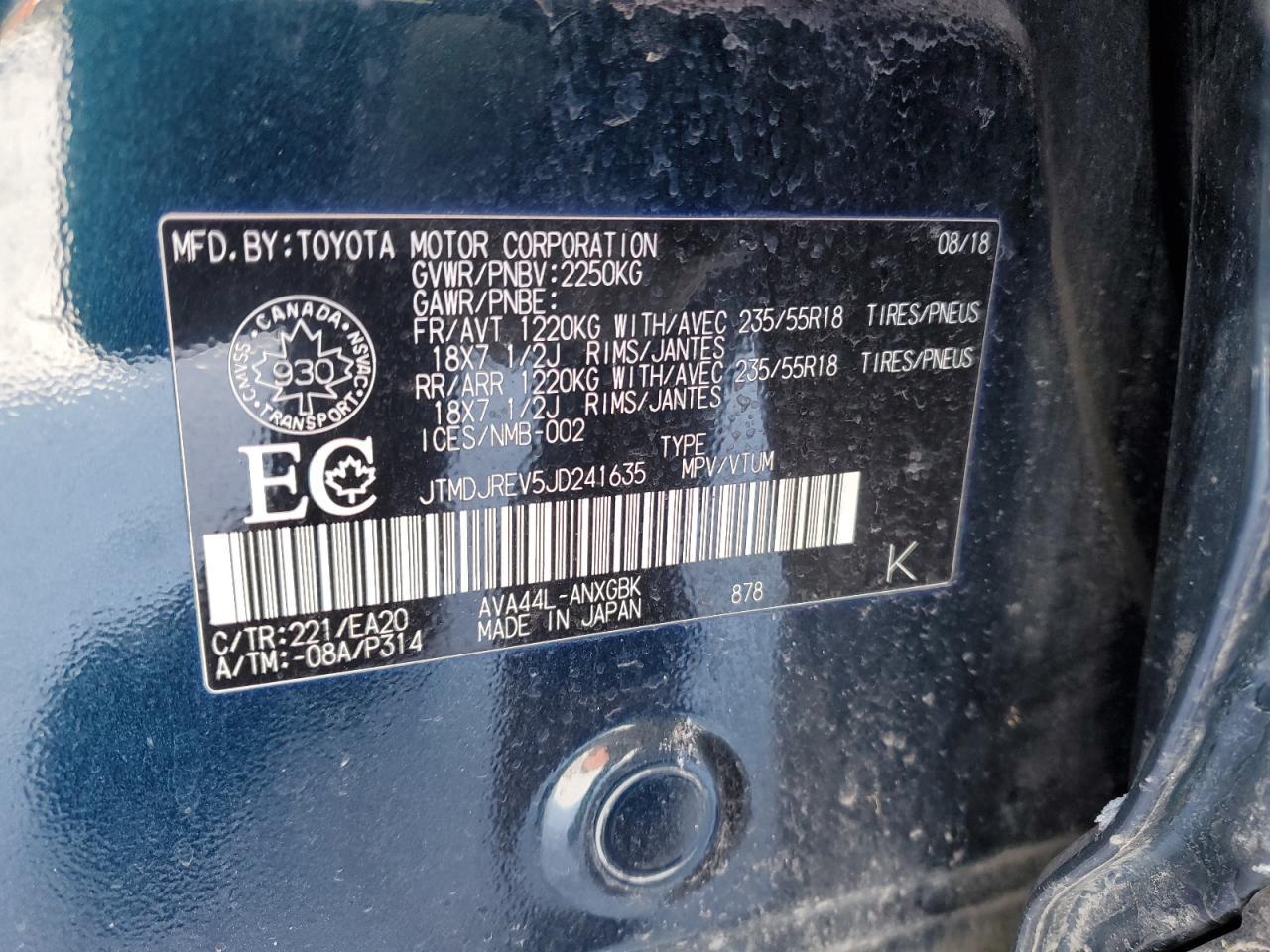 2018 Toyota Rav4 Hv Limited - zdjęcie 12