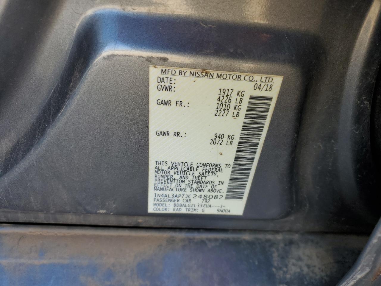2018 Nissan Altima 2.5 - zdjęcie 13