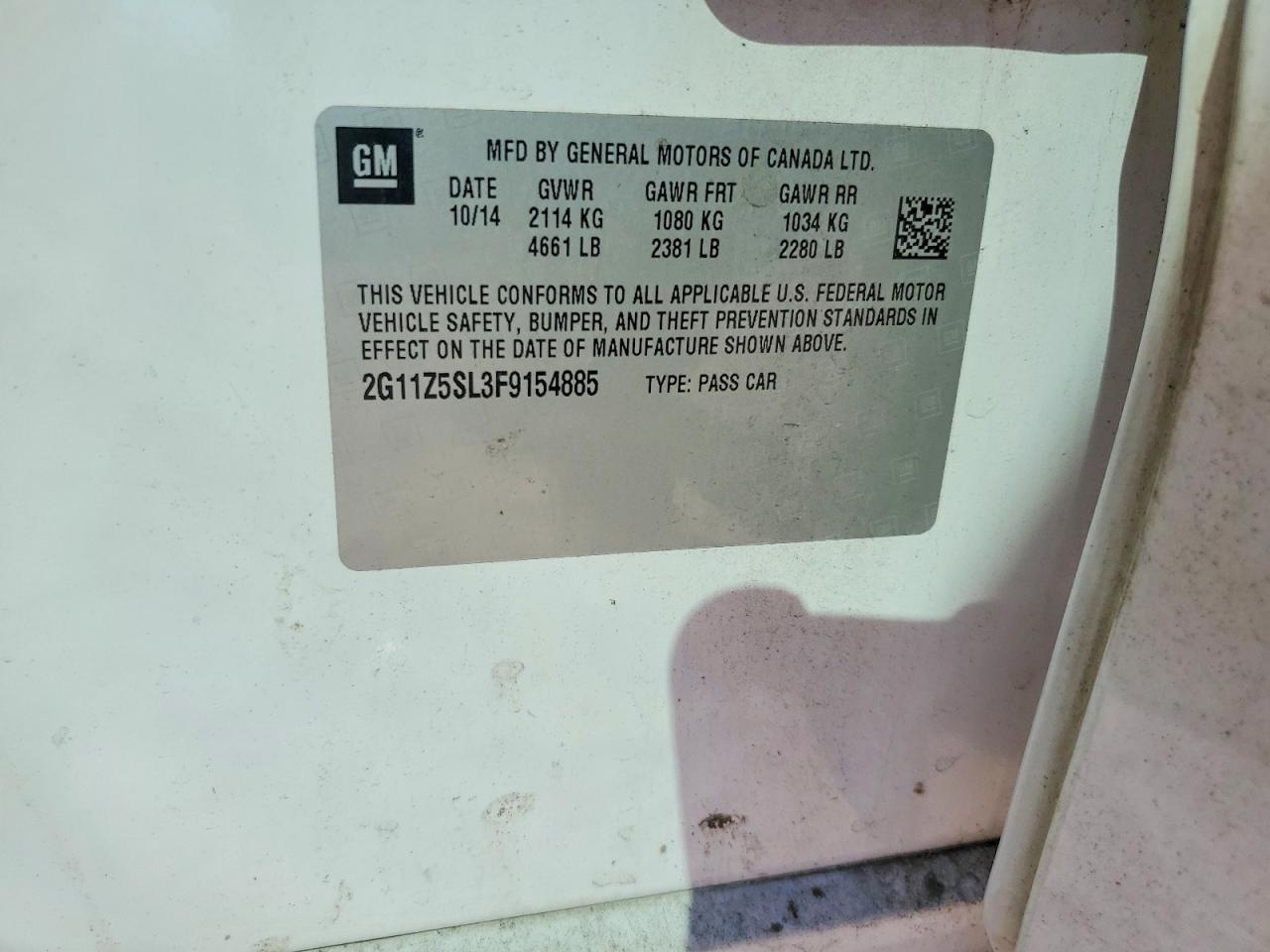 2015 Chevrolet Impala Ls - zdjęcie 12