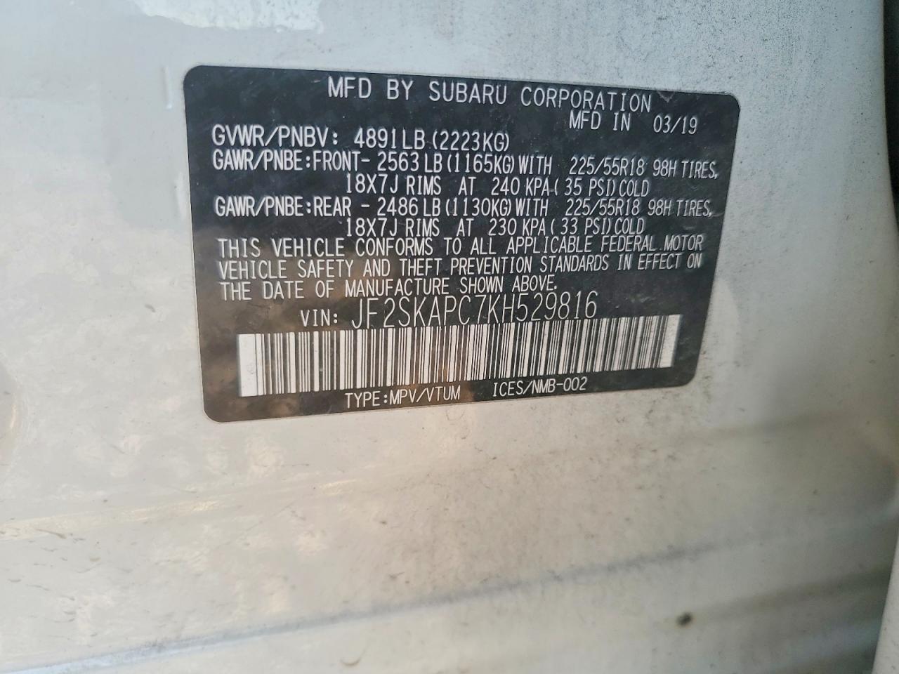 2019 Subaru Forester Sport - zdjęcie 13